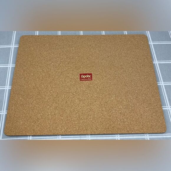 Spode Christmas Rose Large Acrylic Finish Corkboard Back Placemats Box Set of 4 - Picture 9 of 12